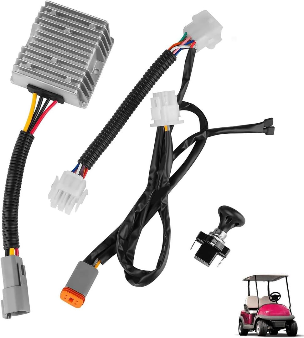 Drive-up DC Voltage Reducer 48V Step Down to 12V 15A Buck Converter Waterproof Voltage Regulator Kit Fits for Club Car Precedent 2004-Up Golf Carts