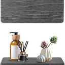 2PCS Water Absorbing Stone Tray, Fast Drying Stone Sink Tray, Water Absorbent Diatomite Trays, Stones Soap Trays, Diatomite Coasters for Kitchen Sink Bathroom Counter, Hand Soap Dish & Holders