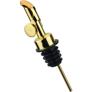 MEETSWEET Olive Oil Dispenser Spout, Pour Spouts304 Stainless Steel Automatic Opening and Closing Spout, Leak-proof, for Olive oil, Vinegar, Wine and Other Liquid Bottles (304gold)