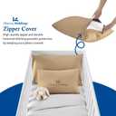 Toddler Travel Pillowcase 100% Soft Egyptian Cotton Set of 2 Small Pillowcase 500 Thread Count with Zipper Closure Toddler Pillowcase (Taupe, Toddler 14x20)