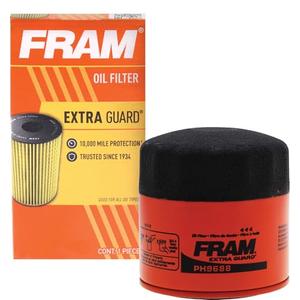 FRAM Extra Guard PH9688 10K Mile Change Automotive Replacement Interval Spin-On Engine Oil Filter for Select Vehicle Model Years, Vehicle Engine Protection Oil Filter for Everyday Drivers