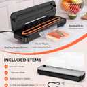 75KPa Vac Sealer, 6-in-1 Modes, Digital, Cutter +10 Bags