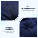 Porch Swing Cushions, Outdoor Swing Cushion for Patio Furniture, 2-3 Seater Replacement Cushion with Ties, Blue
