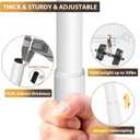KAMANINA Double Curtain Rods for Windows 36 to 72 Inches Ivory White