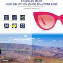 Freckles Mark Vintage Retro Cateye Sunglasses for Women Bold Colorful Cat Eye UV400 Protection