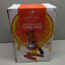 Zulay Kitchen Cast-Iron Orange Juice Squeezer - Heavy-Duty, Easy-to-Clean, Professional Citrus Juicer - Durable Stainless Steel Lemon Squeezer - Sturdy Manual Citrus Press & Orange Squeezer (Orange)