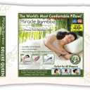 Ontel Miracle Shredded Memory Foam Pillow with Viscose from Bamboo Cover, Queen, White (Queen (Pack of 1))