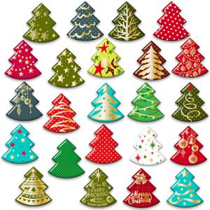 MORCART 30Pcs Christmas Tree Fridge Magnet Refrigerator Magnetic Sticker, Home Office Locker Fridge Christmas Decorative Magnets Gift for Family and Friend (Christmas Tree)