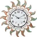 Outdoor Clock with Thermometer and Hygrometer Combo, 13 Inch Bronze Sun Outdoor Wall Clock Waterproof, Silent No-Ticking Outdoor Clocks for Patio, Living Room, Kitchen, Garden
