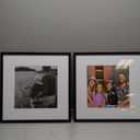 MCS East Village 18x18 Matted Square Picture Frame with 12x12 Photo Display, Black Wall Hanging Frame for Photos & Posters (2-Pack)