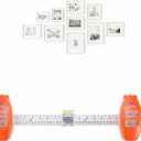 Picture Hanging Tool with Level Magnetic Alignment Ruler for Frames & Mirrors, Wall-Friendly DIY Hanger for Home Decor
