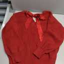 Womens Bow Back Sweater Sexy Off The Shoulder Pullover Sweaters Oversized Long Sleeve V Neck Knit Tops (Large, Burgundy)