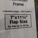 Ideal Pet Products Aluminum Pet Patio Door, Adjustable Height 77-5/8" to 80-3/8", 7" x 11-1/4" Flap Size, Mill/Silver