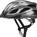 Adult Cycling Bike Helmet, Lightweight and Adjustable with Pads&Visor for Men and Women,Premium Quality Airflow Unisex Bicycle Helmet,Suggested Fit 58-61 cm (Titanium)