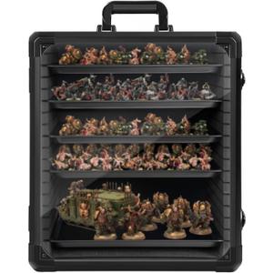 Miniatures Storage Case Miniatures Transport Case Aluminum Alloy Frame with Lock (Large Size)