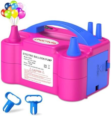 Chamvis Balloon Pump Electric, 110V 600W Balloon Pump Inflate, Air Pump for Balloons: Balloon Blower Machine for Fast and Easy Filling Balloons