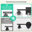 Matte Black Bathroom Light Fixtures, 6-Light Vanity Lights over mirror