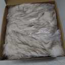 FUTEI Coffee White Decorative Throw Pillow Covers 26x26 Inch Set of 2,Soft Fluffy Faux Fox Fur Textured Euro Pillow Shams,Modern Home Decor for Couch Living Room