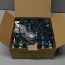 Minetom C9 Clear Christmas String Lights, 25FT 25 Bulbs Bright & Warm Outdoor Christmas Lights, Long Life C9 String Lights for Tree Patio Gazebo Wreath, Green Wire