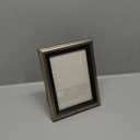 Malden International Designs Classic Mouldings Brentwood Bronze Wave Inner with Outer Picture Frame, 5x7, Silver