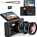 4K Digital Camera for Photography, Autofocus Vlogging Camera for YouTube with WiFi, Point and Shoot Camera for Beginners Teens and Travel (Creator Lens Kit)