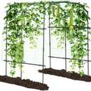 UrGROWA 71'' L x 16'' W x 71'' H Large Tall Grape Vine Support Arch Arbor Trellis Plastic-Coated Metal Garden Arch Trellis for Climbing Plants Vine Yard Outdoor Patio Lawn Yard Garden Decoration