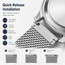 20mm Stainless Steel Watch Band,compatible with Omega Seamaster 300mQuick-release Metal strap 316L Deployment Clasp For 20mm Watch Band Replacements Silver/Black