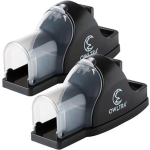 in-/Outdoor Safe Tunnel Snap Mouse Trap 1PCS, Instant Kill Rodent Snap Trap with Clear Tunnel Entry, Touch-Free Release, and Powerful Snap, Black,TST-217