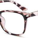 Blue Light Glasses for Woman Men | 99% Blue Light Blocking Glasses | Computer Glassess | Gaming | TV Phone Screen Reader Square Frame | Anti Eyestrain & UV Glare,1 Pack