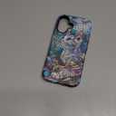 DorisMax for iPhone 16 Case - Wireless Charging Compatible - Dual-Layer Hard Shell + Silicone Cover - Shockproof Protective Phone Case with Stylish Designs for Women - an Abstract Ragdoll Cat