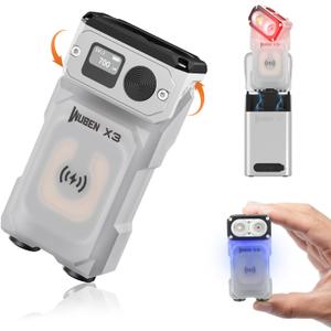 WUBEN X3 Mini Flashlight with Rechargeable Charging Box 180 Degree EDC Keychain Flashlight Twist Ip65 Waterproof Magnet Pocket Flashlight 10 Mode Type-C Lanyard for Camping, Outdoor, Inspection, Gift WUBEN X3 Mini Flashlight with Rechargeable Charging Box 180 Degree EDC Keychain Flashlight Twist Ip65 Waterproof Magnet Pocket Flashlight 10 Mode Type-C Lanyard for Camping, Outdoor, Inspection, Gift