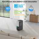 Gasbye 3200 Sq.Ft. Most Efficient Energy Star 2024 Dehumidifier for Basement with Drain Hose, Max 95 Pints/D Dehumidifier for Large Room, [45dB Quiet Compressor], Easy Drainage, Auto-restart, Grey