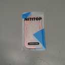 NITITOP Compatible for iPhone Xs Max Case Cute Clear Flower Floral Leave Curly Pink Wave Frame Shape Wavy Shockproof Soft TPU 2 in 1 Protective Phone Cover for Women Girl - Pink