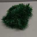 Kingdder 16.4 ft Christmas Tinsel Garland Lighted Metallic Twist Tree Decoration Prelit Battery Operated 50 LED Hanging Garland for Xmas New Year Home Outdoor Decor(Multicolor, Green)