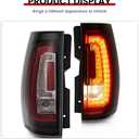 HECASA LED Tail Lights Pair Compatible with 2007-2014 Chevy Chevrolet Suburban Tahoe GMC Yukon/Yukon XL Taillight Rear Brake Lamp LH & RH - Smoke Lens Black Housing