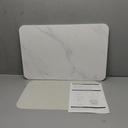 HBlife 23.5" X 15" Quick Drying Stone Bath Mat for Bathroom, Diatomaceous Earth Stone Drying Mat for Kitchen Counter
