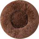 Cat Beds for Indoor Cats Doughnut Dog Bed Kitten Bed Pet Bed Calming Cuter Puppy Bed Small Pet Bed Fluffy Dog Bed Small Round Bed Up to 7 Lbs (36CM, Koffee)