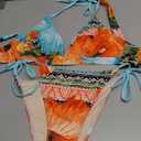 Aidonger Bikini Set for Women Sexy String Two Piece Swimsuit Halter Triangle Shell Stitched Bathing Suit, Small