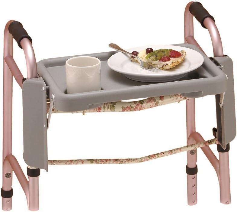 NOVA Medical Products Walker Tray with Two Cup Holders, Gray, 1 Count