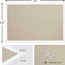 24x36 Inch Cork Board for Wall Hanging with Linen, Bulletin Board with Push Pins, Mounted Memo Message Board for Home Office Decor, Dorm Room Essentials, Classroom Organization