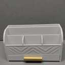 Mail Organizer Countertop Kitchen-White Mail Holder Countertop Drawers Wood Desk Drawer Tabletop Storage Organization Pen Holder Letter Sorter Makeup Organizer for School Home Office Supplies