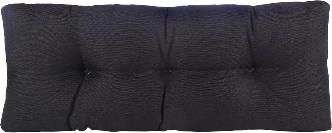 Klear Vu The Gripper Non-Slip Tufted Bench Cushion for Indoor Furniture, Assembled in USA, Entryway Storage, Bay Window, Corner Nook or Piano Seat, 43 Inches, Solid Black