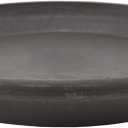 PSW Pot Collection AP30DC 12-inch Plastic/Stone/Wood Composite Plant Saucer Drip Tray No Drainage Hole (Drillable), Indoor/Outer Water Tray, Dark Charcoal