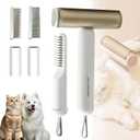3-in-1 Pet Grooming Brush for Dogs & Cats | Deshedding & Dematting Comb with Built-in Lint Roller | Use with Our Sticky Hair Remover for Complete Fur Care (White)