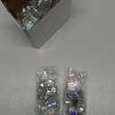 6Pieces Crystal Suncatchers for Window Hanging Sun Catcher with Chain Rainbow Maker Crystal Prisms Decor for Home Garden Party Wedding Ornament Gift Mother Daughter (Silver)