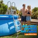 Above Ground Pool Ladder, 52'' Pool Ladder, Swimming Pool Frame Ladder, 4-Steps, Suitable for Pools up to 52 inches deep Above Ground, Anti-Slip Feet &Wide Steps