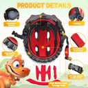 3 x Toddler/Kids Bike Helmet Set for Boys Girls 3D Adjustable Kids Helmet Protective Gear Set Knee Elbow Wrist Pads and Multi-Sports Skateboard Scooter Cycling Roller Balance Bike