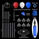 ZJDHPTY Red White and Blue Balloon Stand Centerpiece Table Decorations for 4th of July Father's Day Graduation Birthday Party Decorations(Red white blue set4)