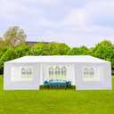 10x30 Outdoor Canopy Tent for Parties, Waterproof Party Tent with 7 Removable Sidewalls & Windows, Heavy Duty Outdoor Canopy for Wedding, Backyard Events & Commercial Use, White