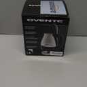 OVENTE Electric Kettle, 1.5L Borosilicate Glass Countertop Water Heater and Boiler for Coffee or Tea, BPA-Free, Auto Shut-Off, Boil-Dry Protection, Removable and Washable Spout Filter, Black KG83B (1.6 Quarts)